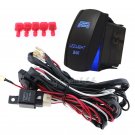 Car 12V Blue On Off LED Light Bar Laser Rocker Switch Relay Wiring Harness Fuse