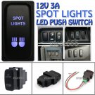 12V 3V SPOT LIGHTS Blue LED Push Switch For Mitsubishi Pajero Triton MN Galant