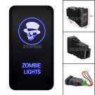 12V Zombie Light Blue LED Push Switch For Toyota Fortuner Hilux Tacoma 2005-2011