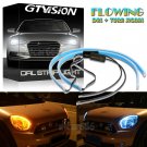45CM Soft DRL Sequential Switchback ICE BLUE Amber LED Knight Rider Strip Light