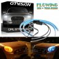 45CM Soft DRL Sequential Switchback ICE BLUE Amber LED Knight Rider Strip Light