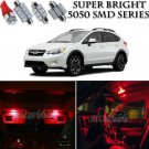 8pcs 5050 SMD Red LED Interior Lights Bulb Package Kit For Subaru XV Crosstrek