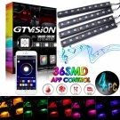 36LED USB Strip Light RGB Car Interior Light Wireless APP Voice Control 16 Color