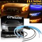 2x45CM LED Switchback Blue DRL Strip Light Sequential Flowing Amber Turn Signal