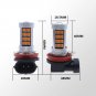 2x 92SMD H8 H11 H9 Fog Light Amber Yellow LED Projector Driving Bulbs High Power