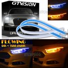 45cm LED Light Strips Switchback Blue Amber Sequential Flexible DRL Turn Signal