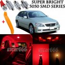 13 x Ultra Red Interior LED Lights Kit + TOOL For 2001 - 2005 Lexus IS300