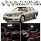 5050 SMD White LED Interior Lights Package Kit For Infiniti M35 M37 M45 13pcs