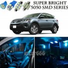 10X Bright SMD Ice Blue LED Interior Light Package Kit For 2012-2015 Toyota RAV4
