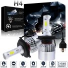 1400W 210000LM Motorcycle Bike 3 Side H4 9003 HB2 Hi/Lo LED Headlight 6000K Bulb