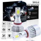 2-Sided Headlight High Low Beam Fog 9012 LED Bulb 1300W Xenon White Super Bright