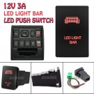 32.5mmx22mm Push Switch Red LED Light Bar For Toyota Tundra 4Runner  2010-up 12V