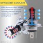 2x 30SMD H4 3030 LED Ultra Red Car Fog Daytime Running Light Bulbs Driving Lamp
