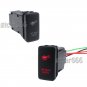 OFF ROAD LIGHTS 12V 3A RED LED Push Switch For Toyota Tacoma Hilux Camry 4Runner