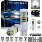 2X 92SMD White 7443 LED Backup Reverse Light Bulbs 7440 7444 7441 992 992A W21W