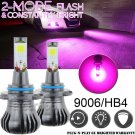 9006 LED Fog Light w/ Flash Mode Pink Purple Fit 03-08 Dodge RAM 1500 2500 3500