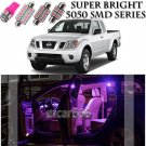For Nissan Frontier 2005-2016 Pink LED Interior Kit + License Plate Light 8Piece