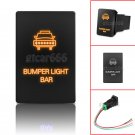32mmx22mm Push Switch Orange Bumper Light Bar For Toyota Tundra 4Runner 2010-up