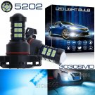 2X H16 5202 Fog Light Driving Bulbs Ice Blue DRL 3030 LED For Chevy GMC Cadillac