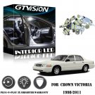 White LED Interior Lights Replacement Package Kit Fits 1998-2011 Crown Victoria