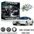 8Pcs Super Bright White LED Lights Interior Package Kit for Subaru SVX 1992-1997