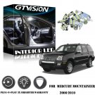 8PCS LED Lights Interior Package Kit WHITE For 2006 - 2010 Mercury Mountaineer