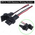 2pcs 7440 992 T20 Male Adapter Decoder Wiring Harness Turn Signal Tail Retrofit