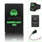 Green LED Push Switch Bumper Light Bar for Toyota Highlander Sequoia RAV4 Tundra