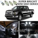 9pcs Xenon White LED Interior Lights Bulb Package Kit For Ford F150 2013-2016