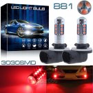 2X 881 Bright Red 15-3030SMD LED Fog Light Driving DRL Bulb 886 889 High Power