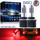 2X Bright Red 880 899 893 Fog Light Driving Bulbs DRL 15-3030-SMD LED Projector