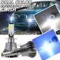 2x H3 LED DRL Fog Driving Light Bulbs Dual Color Strobe Flash White + Ice Blue