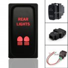 12V 3A REAR LIGHTS Botton For Mitsubishi Pajero Triton MN ML Red LED Push Switch