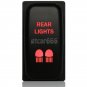 12V 3A REAR LIGHTS Botton For Mitsubishi Pajero Triton MN ML Red LED Push Switch