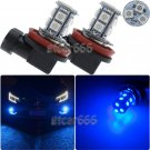 2pcs LED Fog Light Bulbs H11 H8 H9 13-SMD 10000K Deep Blue - DRL Driving Lamp