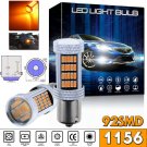 2pcs BA15S P21W 1156 Amber Car Tail Stop Brake Light Super Bright 92SMD LED Bulb