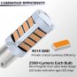 2pcs BA15S P21W 1156 Amber Car Tail Stop Brake Light Super Bright 92SMD LED Bulb