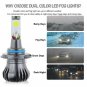 9006 HB4 Dual Color 2-Mode Flash Blinking Bright LED Fog DRL Driving Light Bulbs