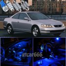 12x Bright SMD Blue LED Interior Light Package Kit For Honda Accord 1998-2002