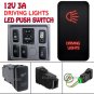 12V Switch Push Button RED DRIVING LIGHT for Toyota Hilux Tacoma Fortuner Tundra