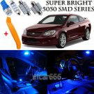 10 x Ultra Blue Interior LED Lights Kit + TOOL For 2005  - 2010 Chevy Cobalt