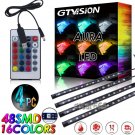 48 LED Remote Control RGB Car Interior Floor Footwell Atmosphere Light Strip KIT