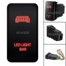 LED LIGHT BAR Red LED Push Switch For Toyota Landcruiser Hilux Prado FJ CRUISE