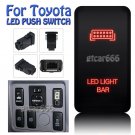 12V LED LIGHT BAR Red LED Light Push Switch For Toyota 4Runner Tocoma 40mm*20mm