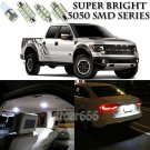 For Ford Raptor 2010-2014 Xenon White LED Interior Light kit + License Light 10X
