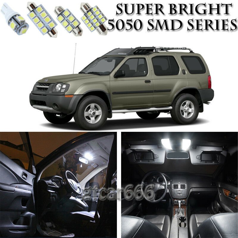 8pc Xenon White LED Interior Lights Bulb Package Kit For Nissan XTERRA 2002-2004