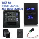 12V 3A ON-OFF Blue LED Push Switch Rear Light For Toyota Tundra 4Runner 2010-up