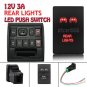 12V Red LED Push Switch For Toyota Sequoia 4Runner Tacoma 100 series REAR LIGHTS