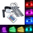 Full Color Glow LED Interior Car Under Dash Footwell Floor Strip Accent Light