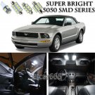 9pcs Xenon White LED Interior Lights Bulb Package Kit For Ford Mustang 2005-2009